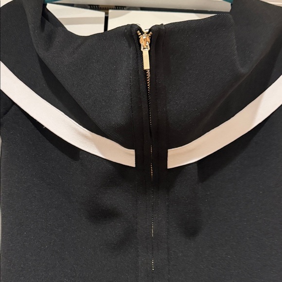 bebe off the shoulder Black Dress with White Trim medium - Picture 4 of 6